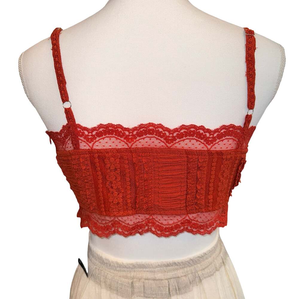 Anewsta Terracotta Lace Bralette Crop Top Size 8/10 - Picture 2 of 6